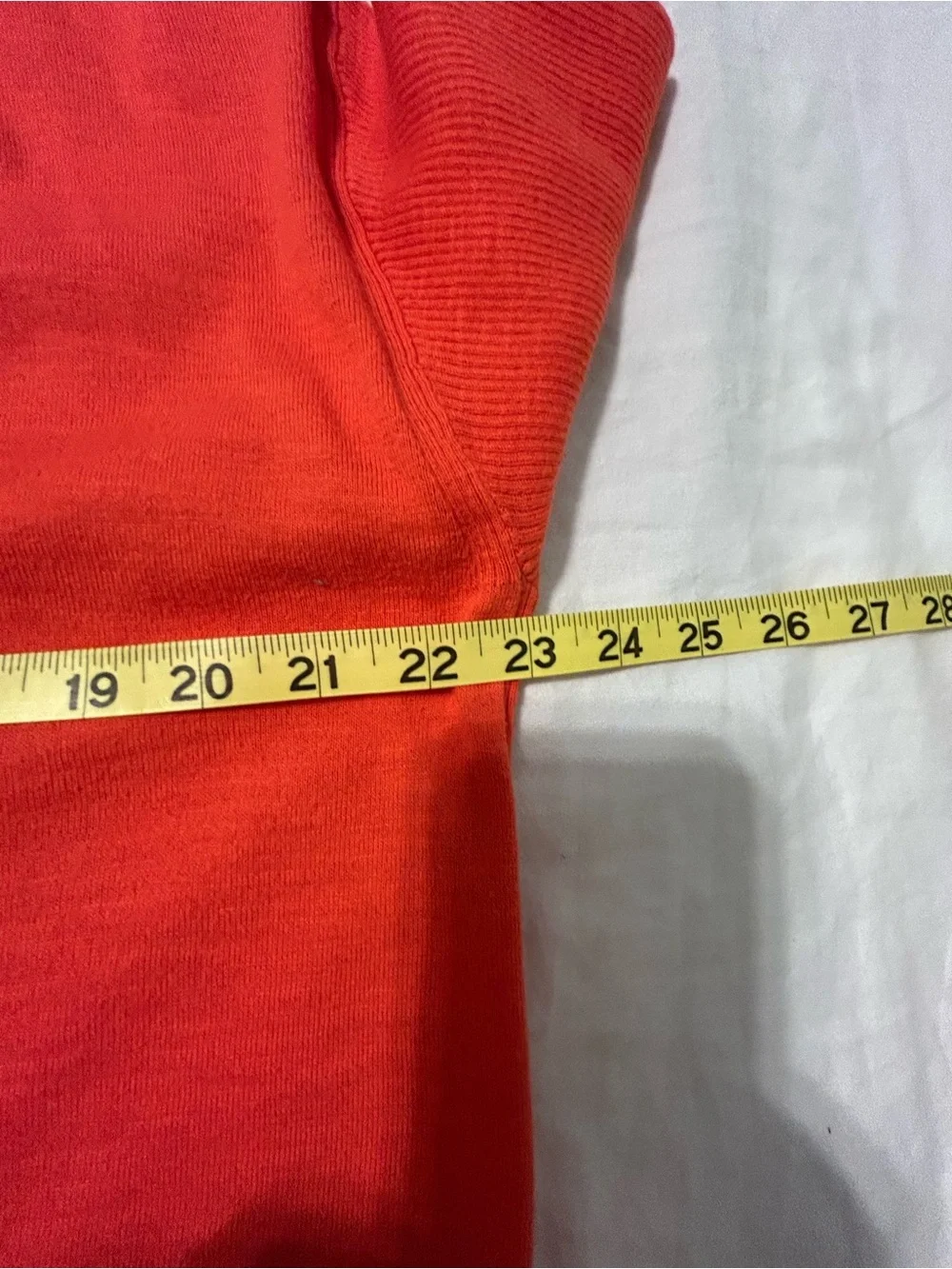 Talbots Orange V-Neck Lightweight Cotton Sweater